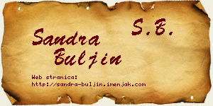 Sandra Buljin vizit kartica